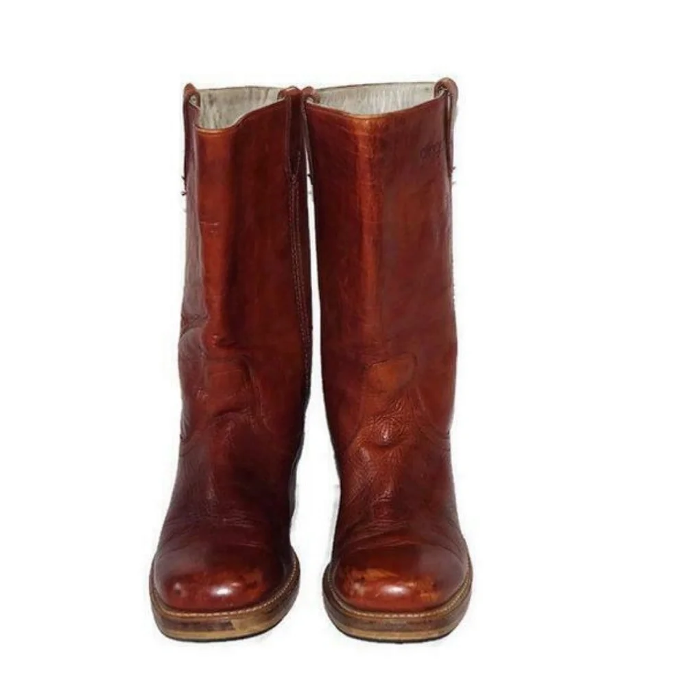 Vintage Trucker Boots Leather Campus Riding 9.5‎ D